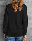 Round Neck Long Sleeve Top - Online Only