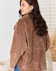 Culture Code Double Breasted Fuzzy Coat