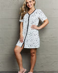 MOON NITE Quilted Quivers Button Down Sleepwear Dress - Online Only