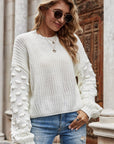 Weekend Style Rib-Knit Dropped Shoulder Sweater - Online Only *