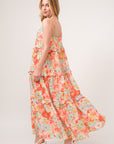 And The Why Floral Ruffled Tiered Maxi Cami Dress