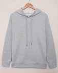 Drop Shoulder Hoodie with Slit - Online Only