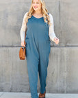 Double Take Full Size Sleeveless Straight Jumpsuit