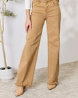 RISEN Full Size Fringe Hem Wide Leg Jeans