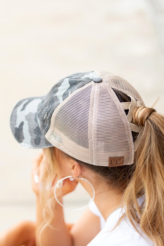 Cc camo hot sale ponytail hat