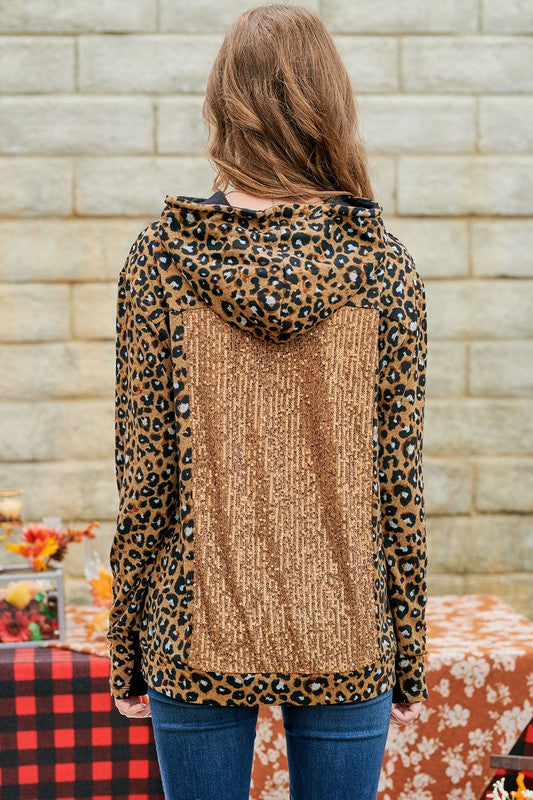 Leopard Printed Hoodie Jacket - Online Only