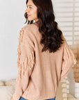 And The Why Tassel Detail Long Sleeve Sweater