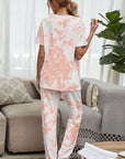 Tie-Dye Tee and Drawstring Waist Joggers Lounge Set - Online Only
