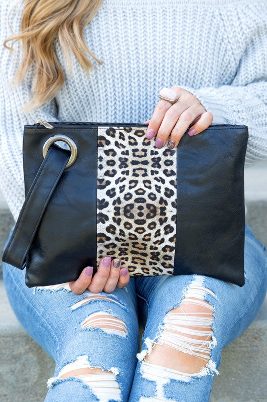 Leopard Dual Tone Clutch - Online Only