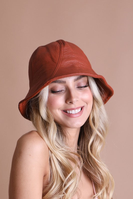 Vegan Leather Bucket Hat - Online Only