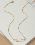 Laser Cut Zodiac Sign Pendant Necklace - Online Only