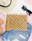 Macrame Tassel Clutch - Online Only