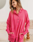 BiBi Half Snap Thumbhole Long Sleeve Hoodie