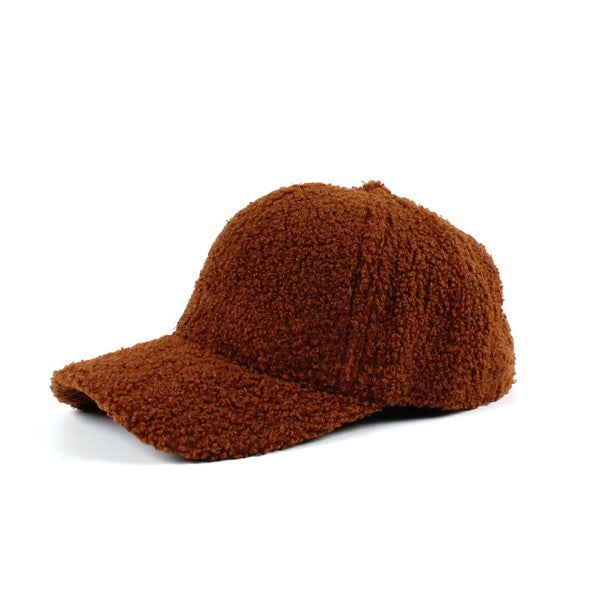Boucle Sherpa Teddy Bear Knit Ball Cap - Online Only