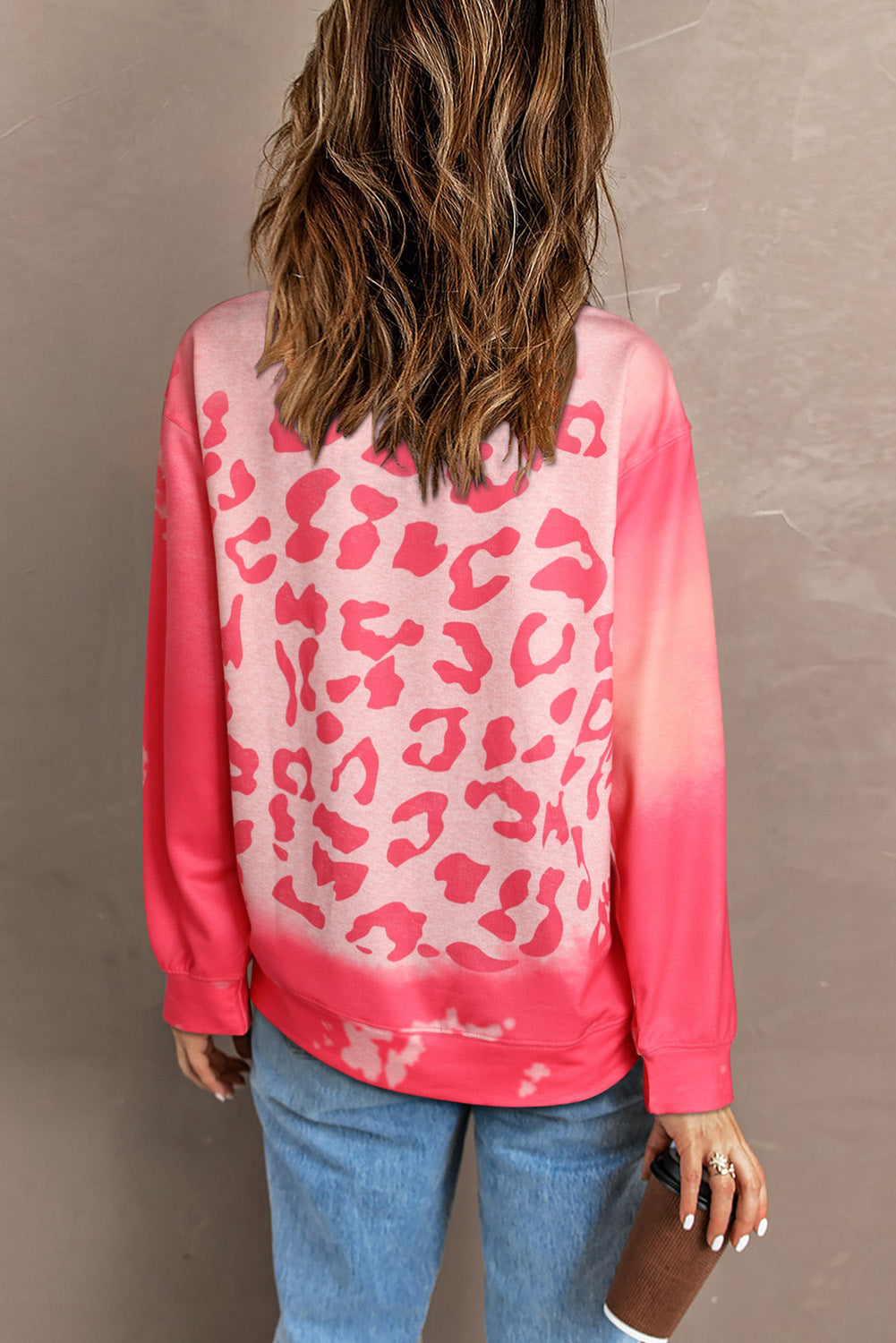Printed Round Neck Dropped Shoulder Sweatshirt - Online Only