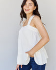 HEYSON Good Attitude Back Tie Detail Ruffle Tunic Top - Online Only