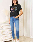 Simply Love Slogan Graphic Cuffed Sleeve T-Shirt