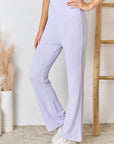 RISEN Full Size High Waist Ultra Soft Knit Flare Pants