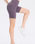 Wide Waistband Sports Shorts with Pockets - Online Only