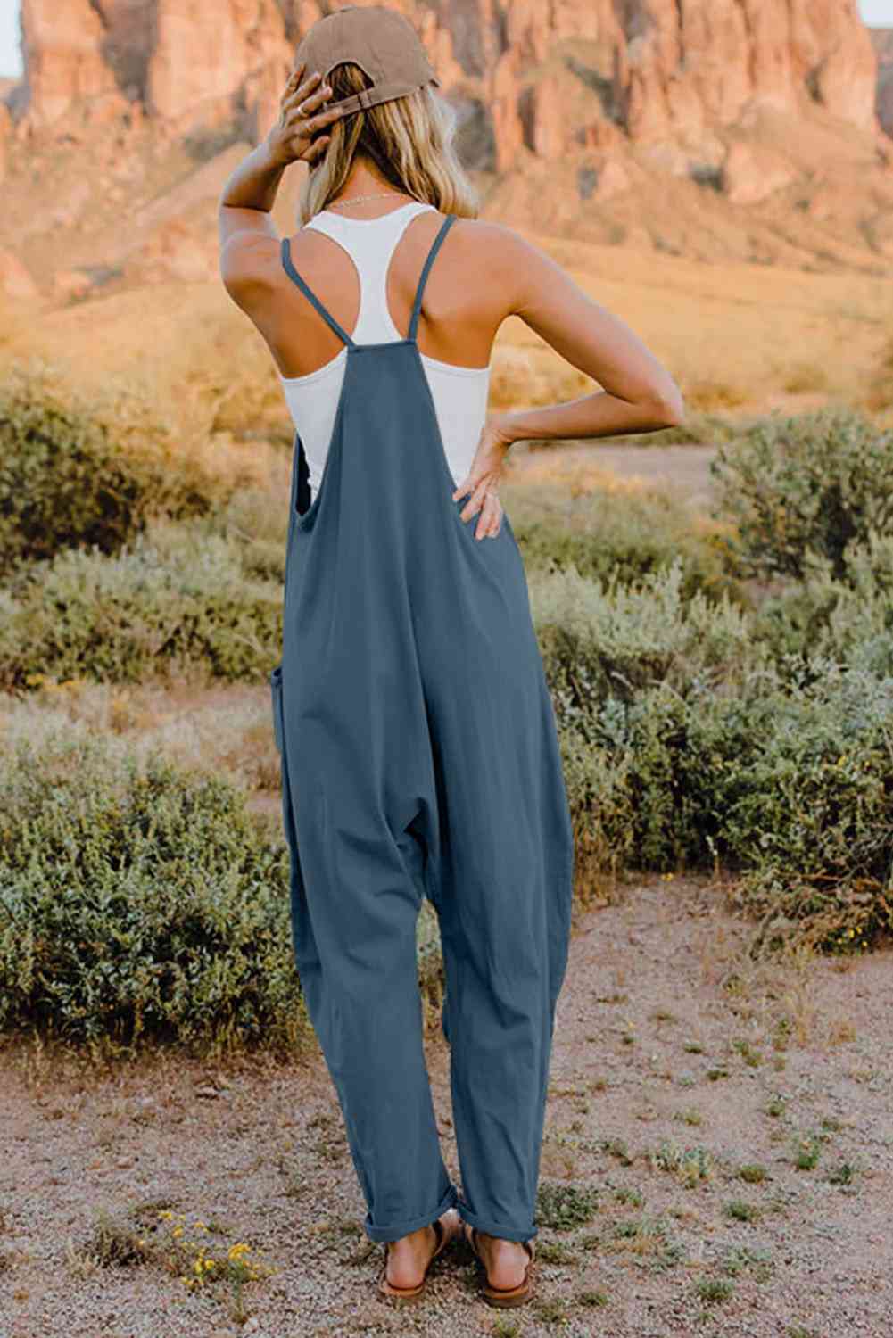 Short Sleeve V-Neck Jumpsuit with Pockets - Online Only – My Pampered Life  Seattle