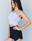 Ninexis Everyday Staple Soft Modal Short Strap Ribbed Tank Top in Lavender - Online Only