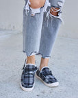 Forever Link Plaid Plush Flat Sneakers