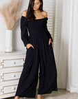 Double Take Square Neck Jumpsuit with Pockets