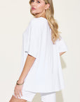 Basic Bae Full Size V-Neck Drop Shoulder Short Sleeve T-Shirt and Shorts Set