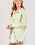 SAGE + FIG Striped Button Up Long Sleeve Shirt