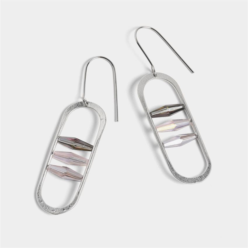 Oval Tyla Metal Earrings