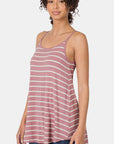 Zenana Striped Curved Hem Cami