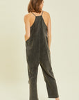 HEYSON Full Size Mineral-Washed Oversized Jumpsuit with Pockets