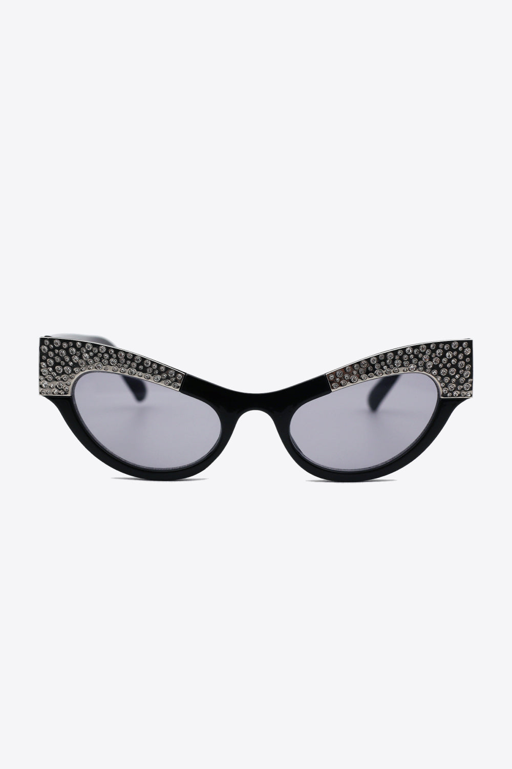 UV400 Rhinestone Trim Cat-Eye Sunglasses - Online Only
