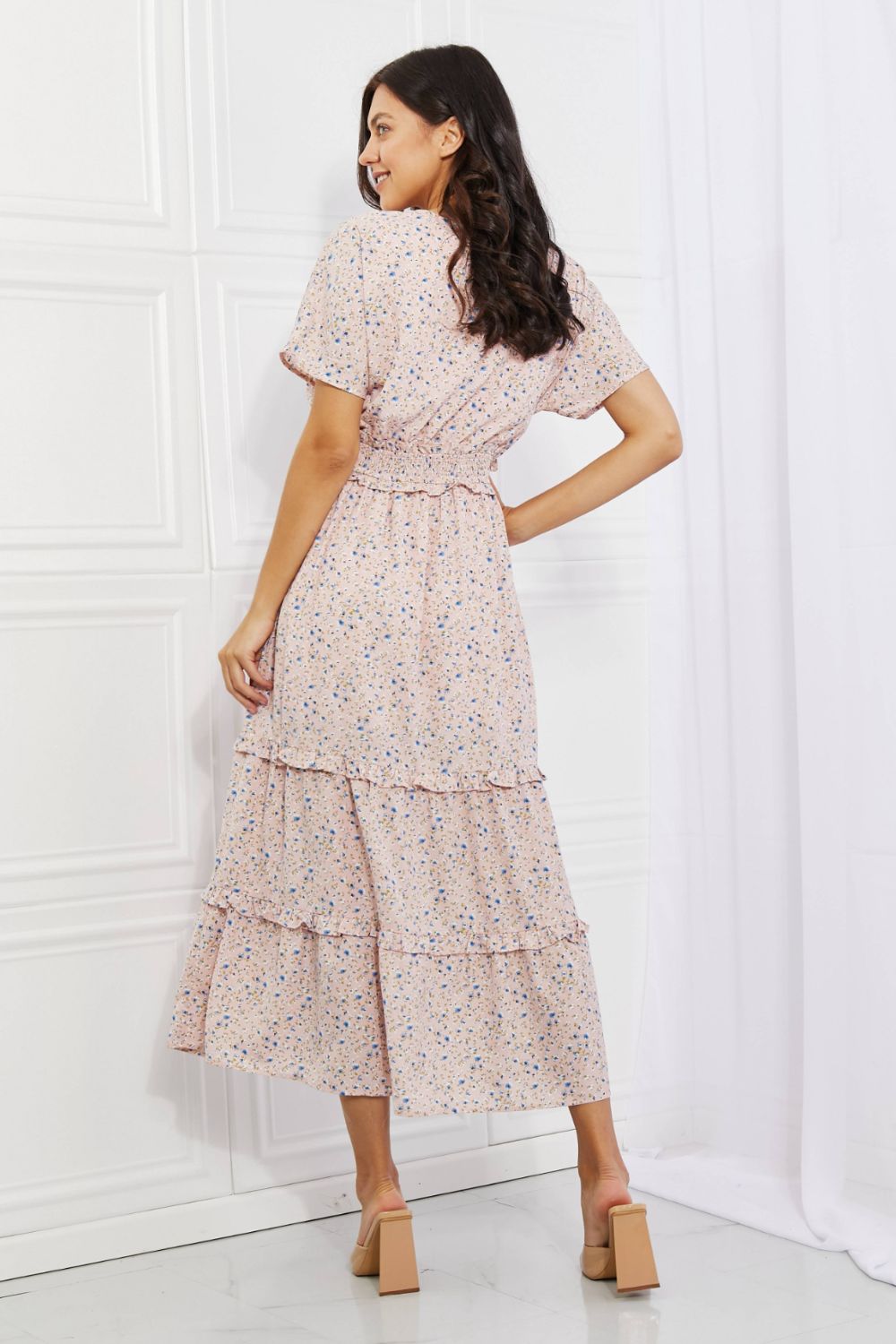 HEYSON Sweet Talk Kimono Sleeve Maxi Dress in Blush Pink - Online Only