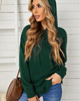 Drop Shoulder Hoodie with Slit - Online Only