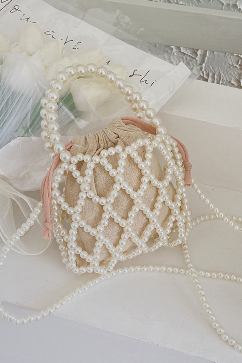 Pearl Polyester Crossbody Bag - Online Only