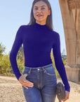 Basic Bae Full Size Mock Neck Long Sleeve Bodysuit