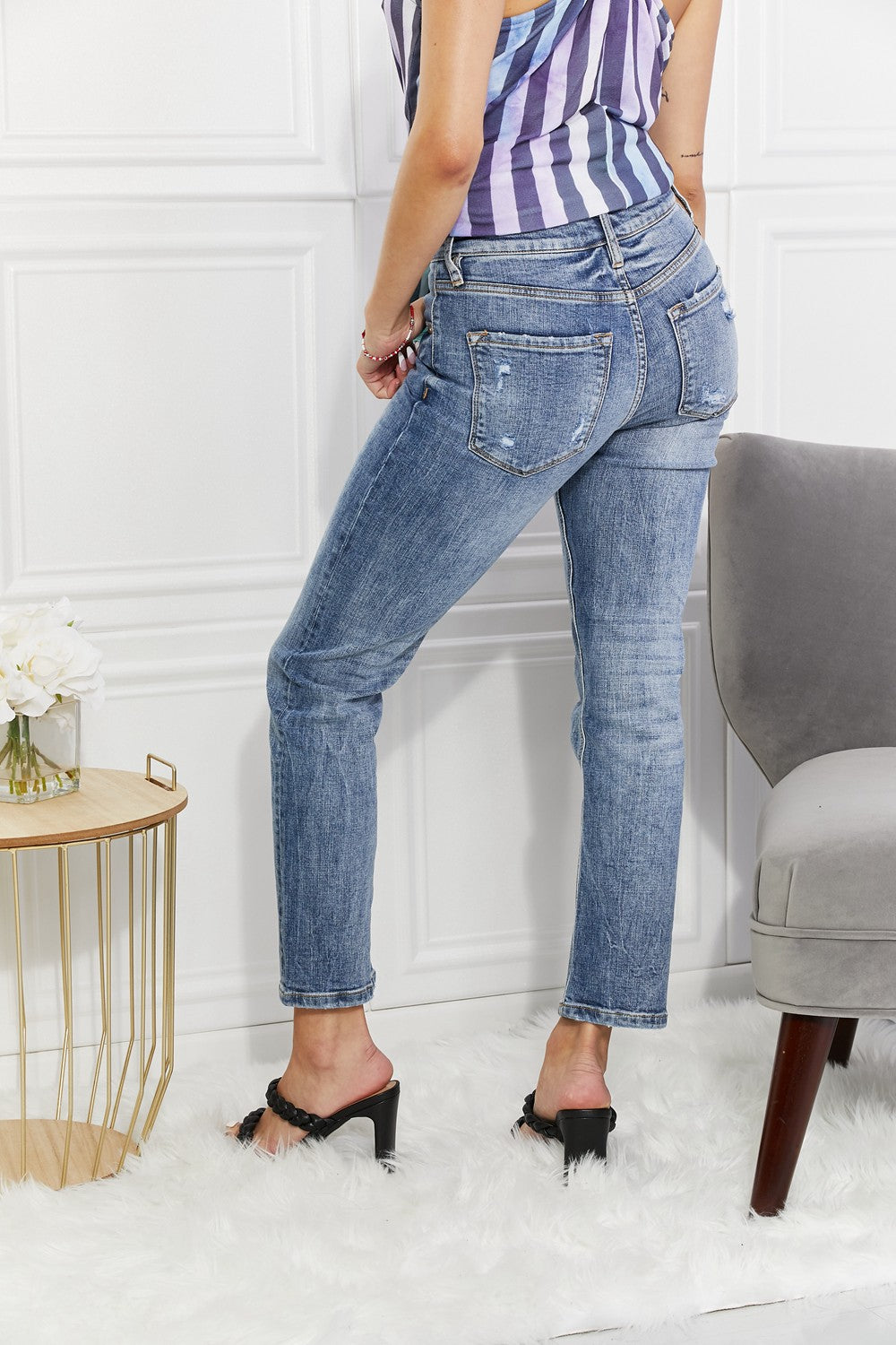 Kancan Size Amara High Rise Slim Straight Jeans - Online Only