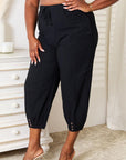 Double Take Decorative Button Cropped Pants