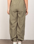 VERY J Drawstring Woven Parachute Joggers