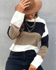 Longing For Fall Color Block Sweater - Online Only