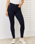 Judy Blue Full Size Garment Dyed Tummy Control Skinny Jeans