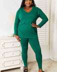 Zenana Lazy Days Full Size Long Sleeve Top and Leggings Set