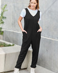 Double Take Full Size Sleeveless Straight Jumpsuit