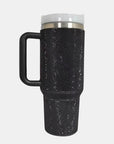 Rhinestone Stainless Steel Tumbler with Straw