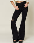 Judy Blue Full Size High Waist Distressed Flare Jeans