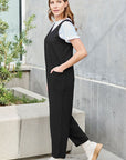 Double Take Full Size Sleeveless Straight Jumpsuit