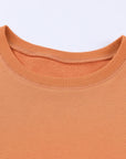 Side Slit Drop Shoulder Sweatshirt - Online Only