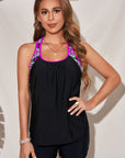Full Size Printed Scoop Neck Swim Tank - Online Only