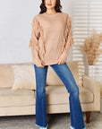 And The Why Tassel Detail Long Sleeve Sweater